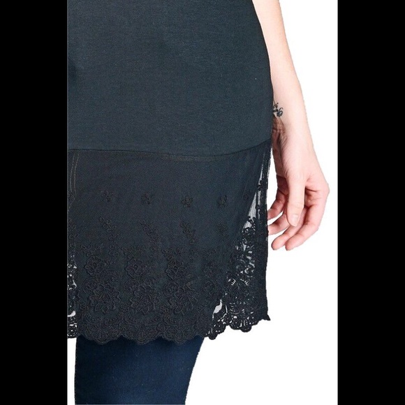 ♨️SOLD OUT!!♨️NWT Dress Top Extender W/ Lace Hem - Picture 4 of 5